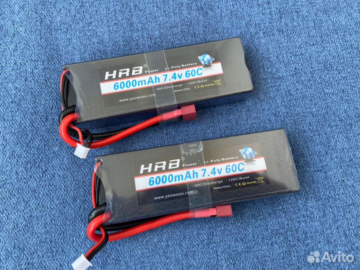Аккумулятор HRB 7,4v 6000mAh 60C LiPo 2s