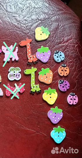 Декоративные деревянные пуговки