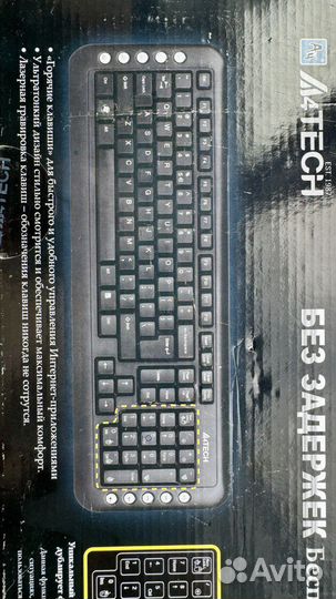 A4Tech GL-1630, USB, беспроводной, черный