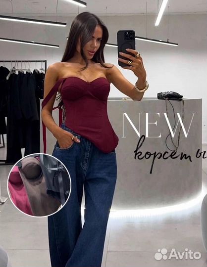 Корсетный топ на шнуровке