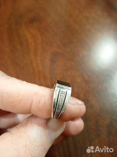 Мужская серебряная печатка