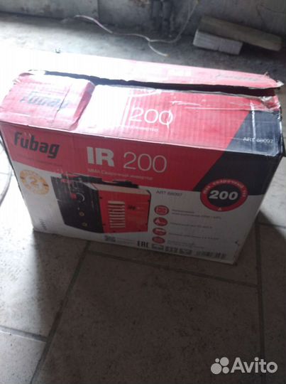 Сварочный инвертор fubag ir 200