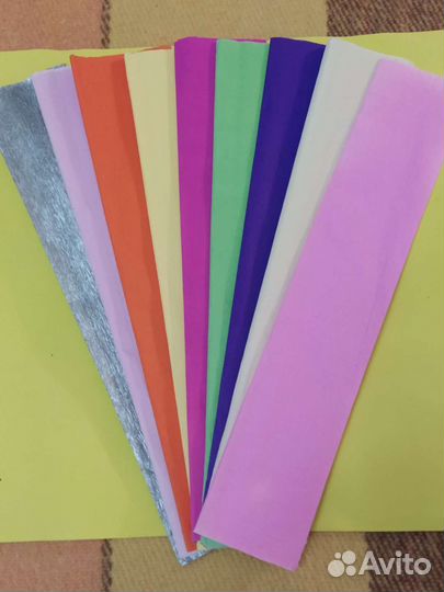 Гофробумага для творчества цветная пакетом
