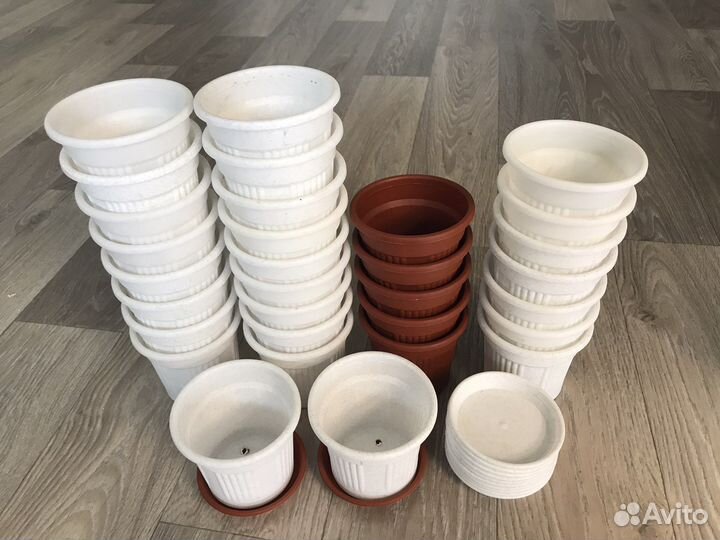 Горшки для цветов, стаканчики для рассады