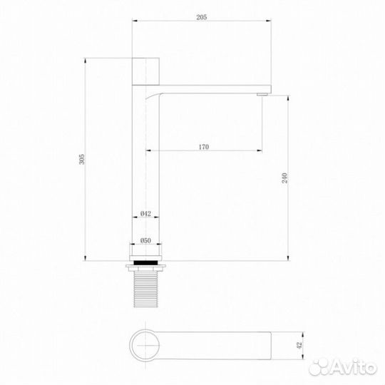 Смеситель для раковины Abber Rund AF8711NG