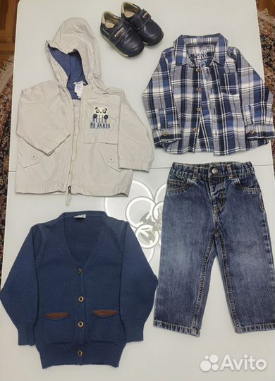 Вещи и обувь пакетом на мальчика до года
