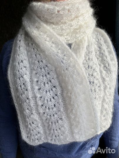 Косынка бактус шарф вязаные ручная работа
