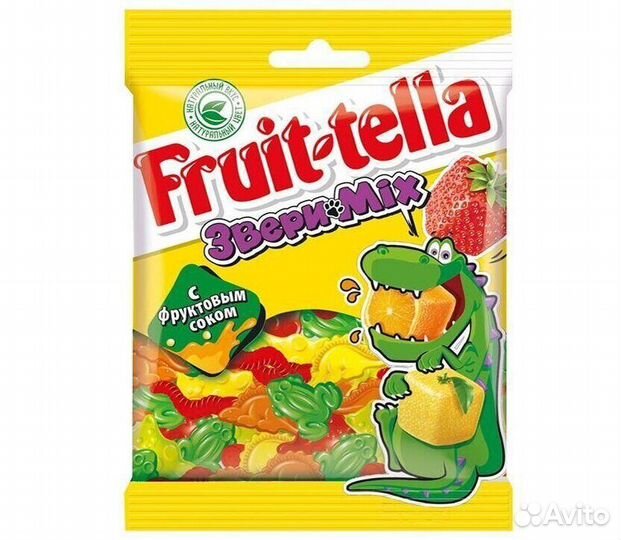 Конфеты Мармелад Фрутелла Звери Микс 70г