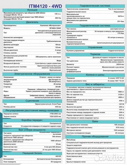 Трактор ITM 470 4WD, 2023
