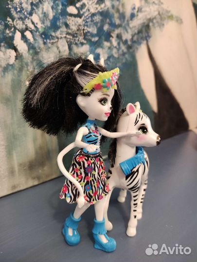 Кукла Enchantimals Зебра с питомцем
