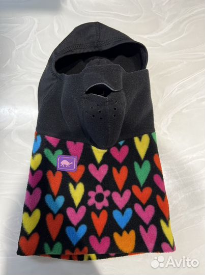 Балаклава детская для девочки на флисе размер 4-5