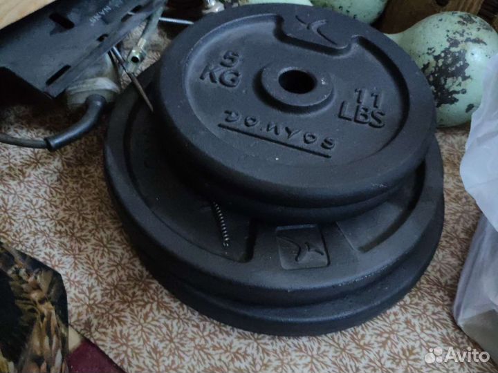 Гриф с блинами