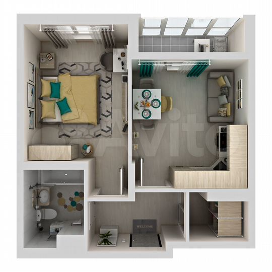 1-к. квартира, 37,8 м², 6/24 эт.