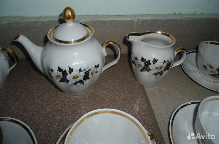 Сервиз Жасмин костяной Рижский фарфор СССР 15 пр