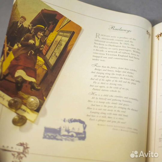 Винтажная записная книга на английском