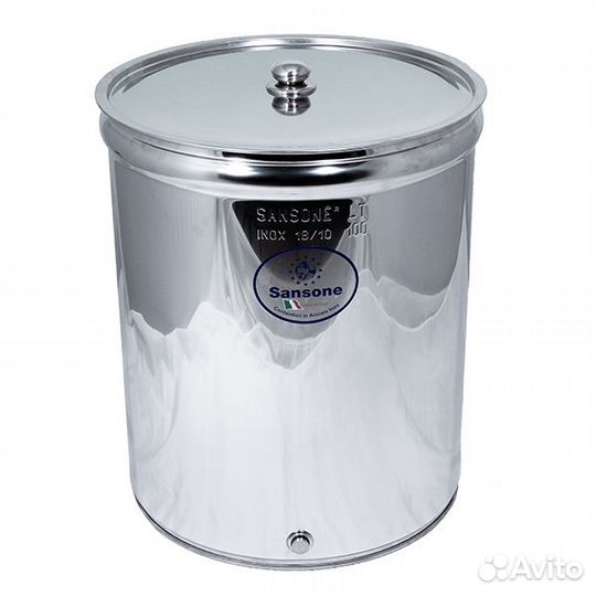 Бочка из нержавейки с плоским дном 80 L (Sansone)