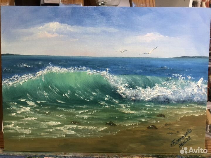 Картина маслом горы.картина сухая пастель