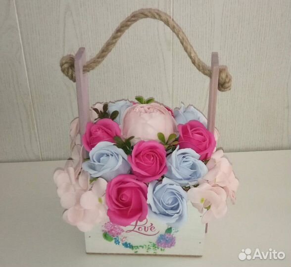 Букет из мыльных цветов