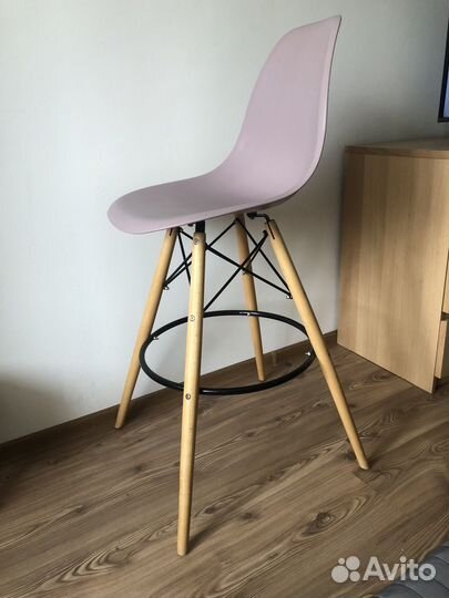 Стул высокий барный со спинкой