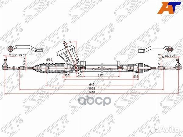 Рейка рулевая renault megane III 08- LHD ST-490
