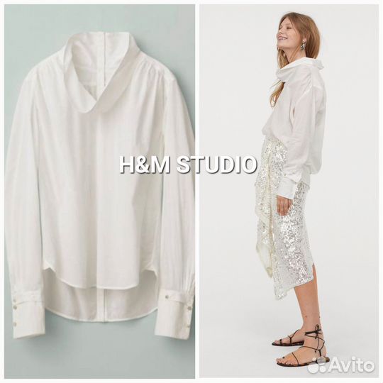 Белоснежная блуза H&M Studio