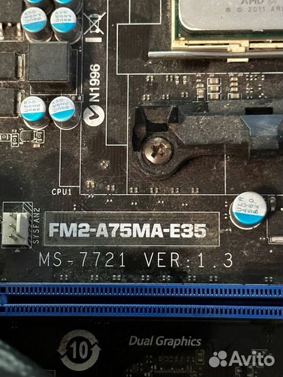 MSI FM2-A75MA-E35 AMD A10-5800