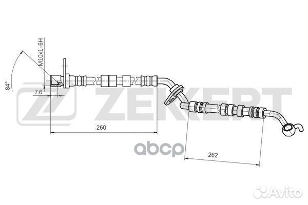 Шланг тормозной передний правый Mazda 6 03