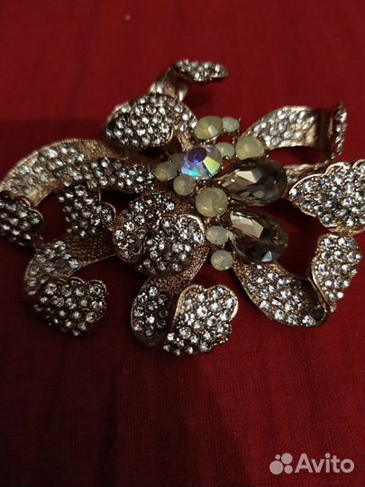 Брошь цветок огромная Винтаж