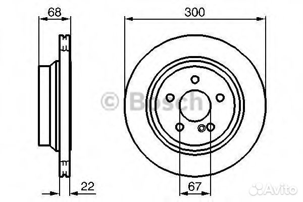 Тормозной диск 0986479042 bosch