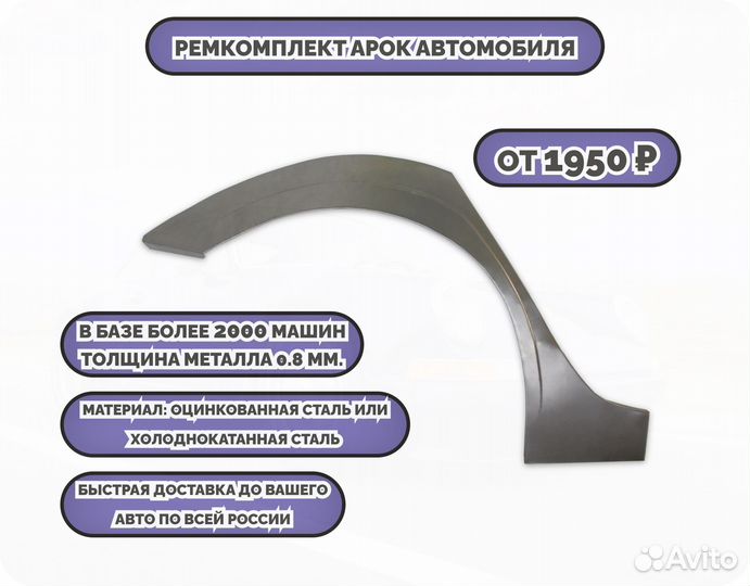 Ремонтные арки (ремкомплект) на автомобиль