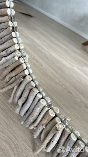 Круглое настенное зеркало Sea Driftwood