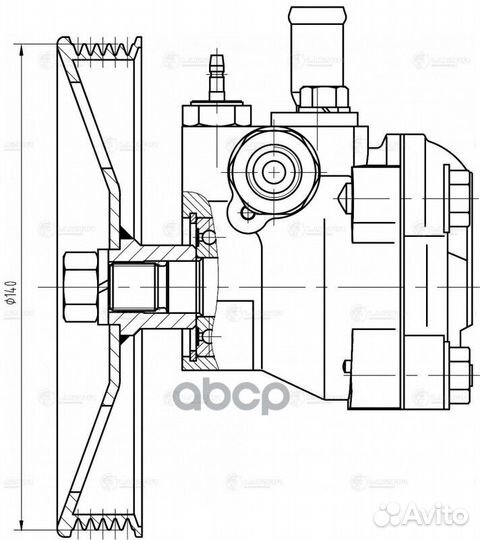 Насос гур для а/м Hyundai Sonata (98) 2.0i (LPS