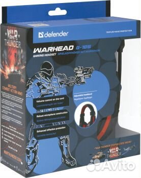 Игровые наушники проводные Defender Warhead G-185