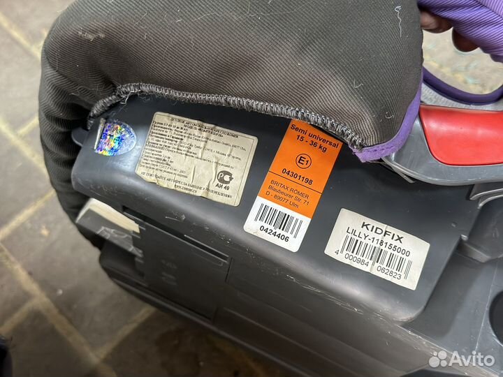 Автокресло britax romer Kidfix Lilly 15-36 kg бу