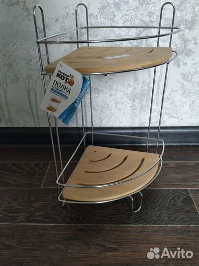 Угловая полка для ванной,новая