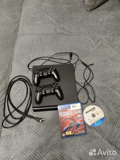 Игровая приставка ps4 slim 1tb с дисками