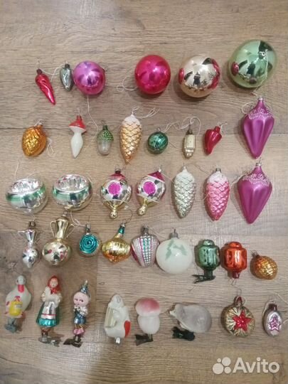 Елочные игрушки СССР советские прищепки