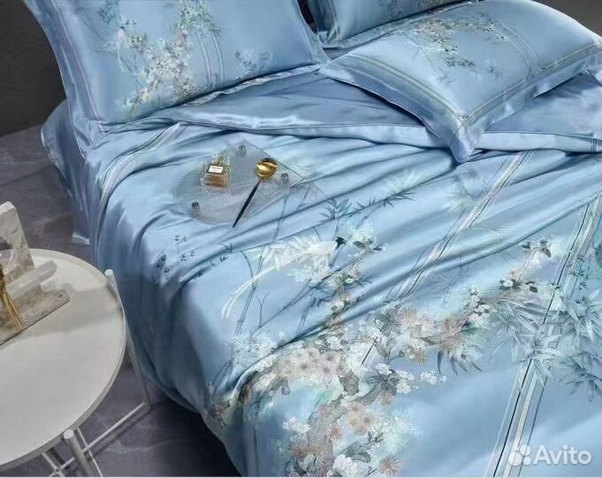 Комплект постельного белья из шёлка 22 мм, Евро