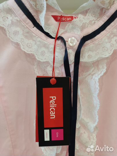 Блузка для девочки, фирма Пеликан, с этикеткой