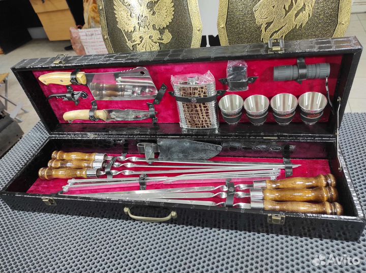 Набор шашлычный (подарочный) в кейсе
