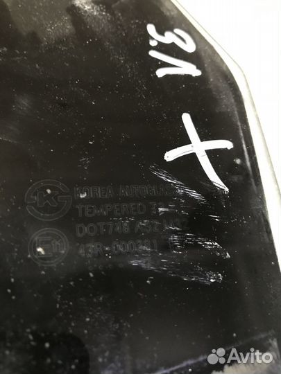 Стекло заднее левое Hyundai Solaris