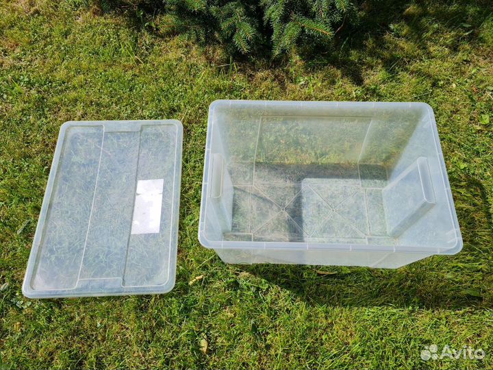 Пластиковая коробка большая IKEA Samla, 3 штуки