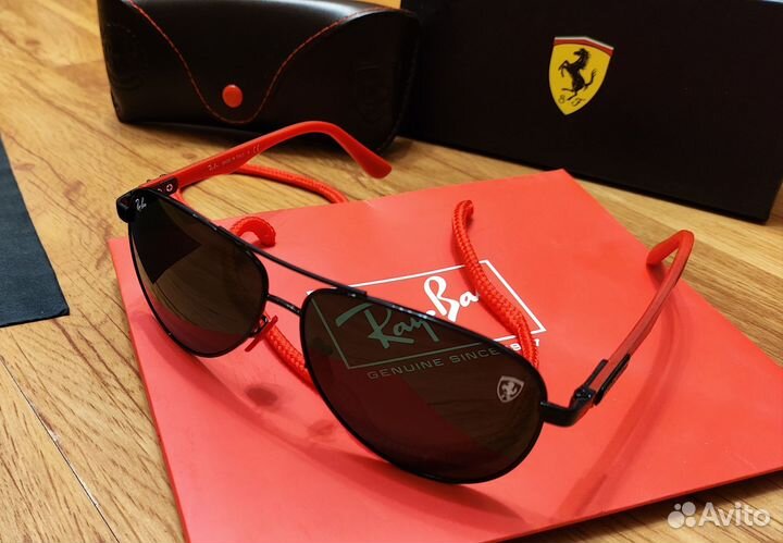 Солнцезащитные очки ray ban & Ferrari carbon