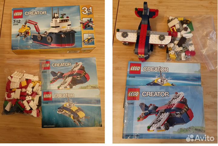 Lego Creator 31043 Перевозчик+31045 Мор.экспедиция