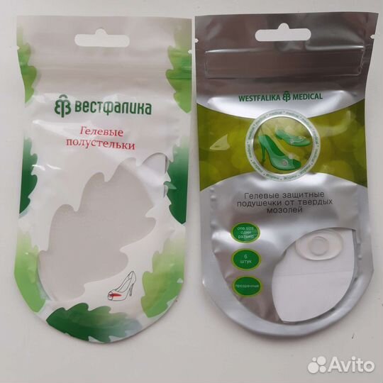 Гелевые полустельки / подушечки от мозолей