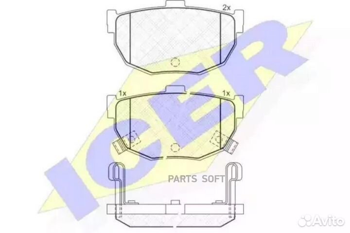 Icer 181144 181144 колодки дисковые задние\ Nissan