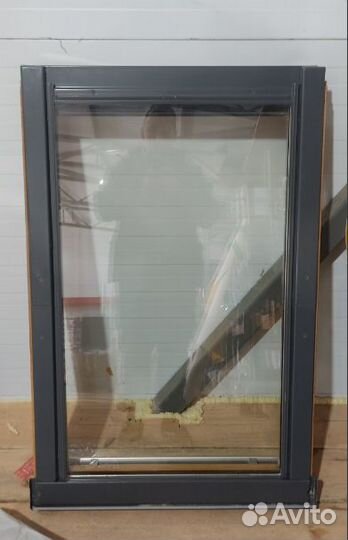 Мансардное окно velux 78х118 с окладом под плоскую