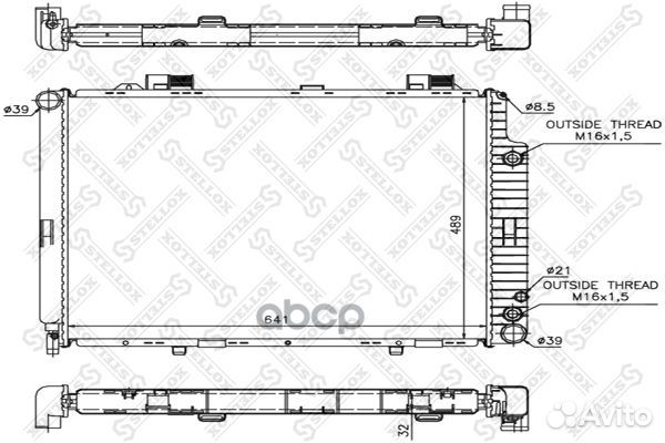 10-25093-SX радиатор системы охлаждения MB W21