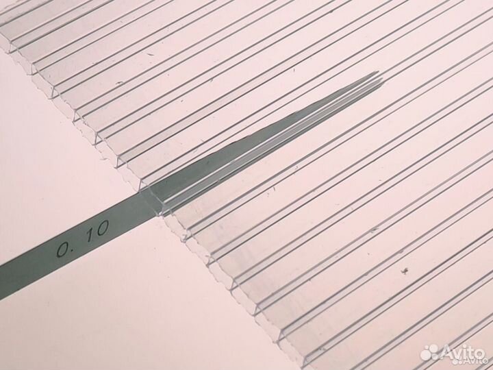 Поликарбонат сот. б/ц, 4/700, 6х2,1, Полигаль/Прак