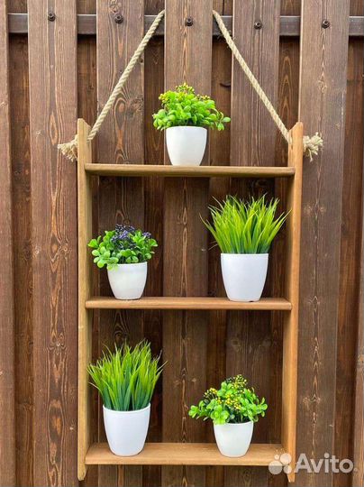 Полка навесная деревянная